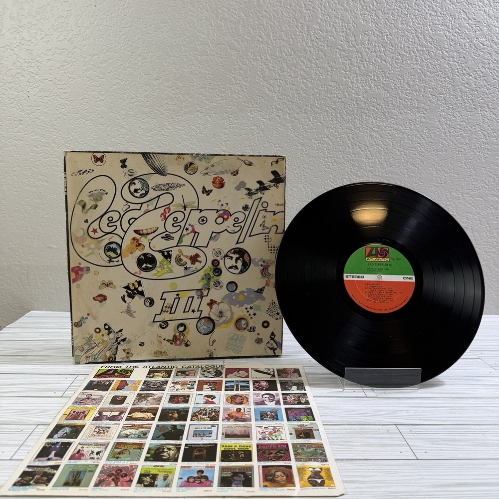 Vintage Led Zeppelin III Vinyl Record Album Rock LP SD 7201 Working Wheel 1970